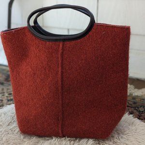 vintage wool felted handbag